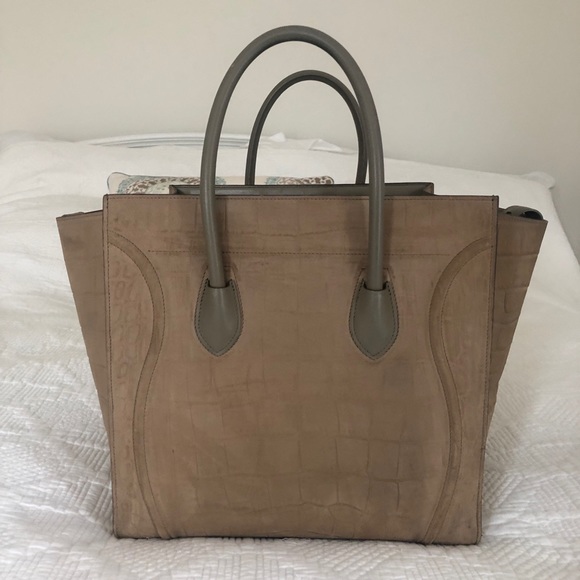 Celine Handbags - Celine Phantom Croc Embossed Luggage Handbag